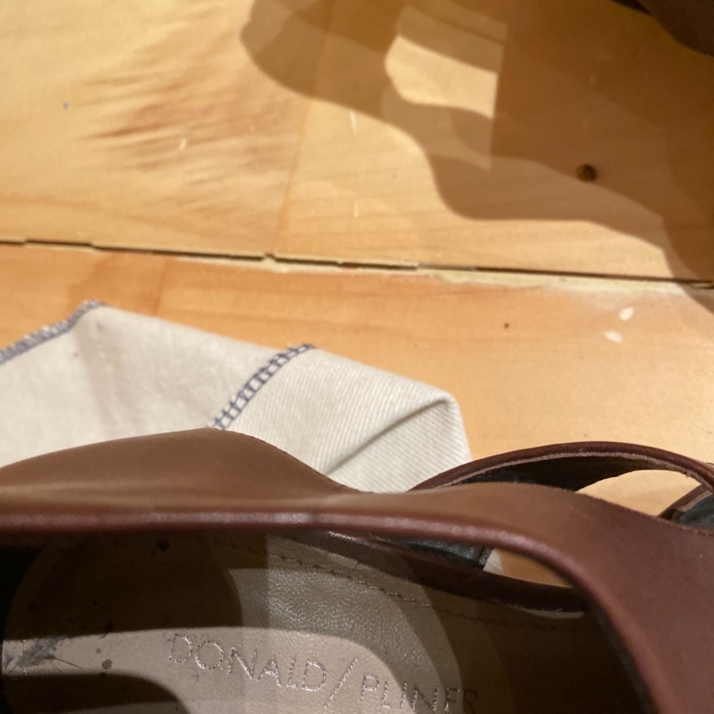 Brown leather wedges size 8 - Picture 5 of 12